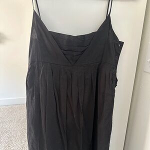 Empire waist poplin midi dress